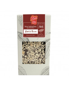 TABLETTE CHOC NOIR TOURON PRALINE 100G
