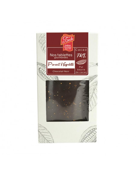 TABLETTE CHOC NOIR ORIG PIMENT ESP. 90G
