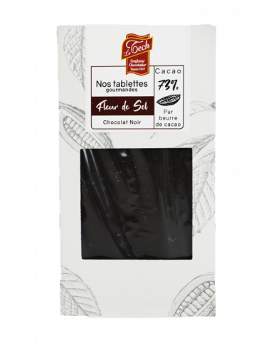 TABLETTE CHOC NOIR ORIG FLEUR DE SEL 90G