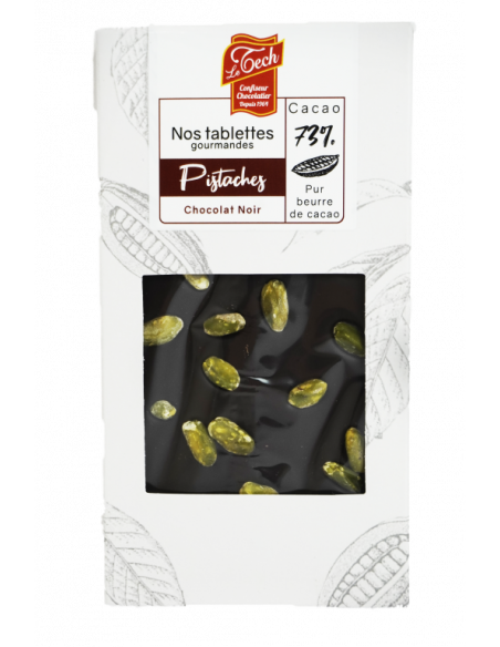 TABLETTE CHOC NOIR ORIG PISTACHE 100G