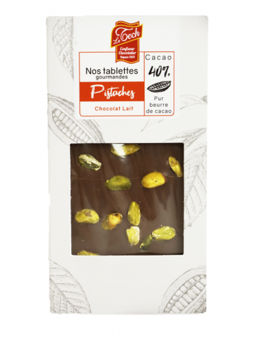 TABLETTE CHOC LAIT ORIG PISTACHE 100G