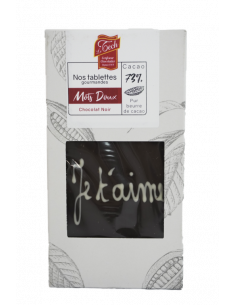 TABLETTE CHOC NOIR JE T AIME 90G 2