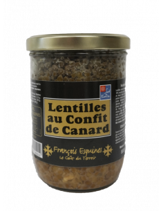 LENTILLES AU COONFIT DE CANARD
