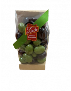 SACHET 220G OLIVES VERTES ET NOIRES